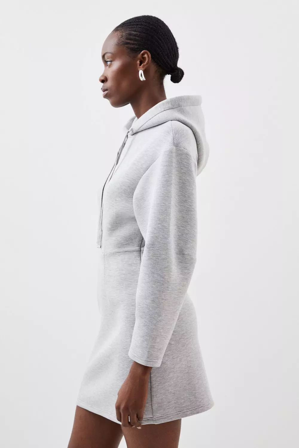 Hoodie dress white clearance